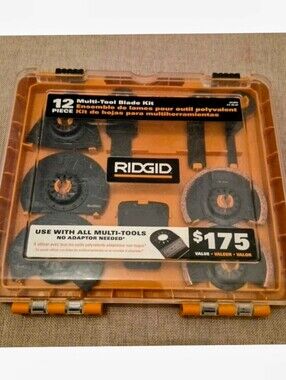 RIDGID 12-Piece Multi-Tool Blade Kit in Orange and Black - A24JM12 Universal